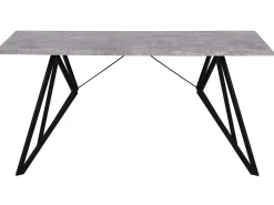 Beliani Ruokapoyta Harmaa/Musta 160 X 90 Cm Buscot Hot