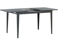 Beliani Ruokapoyta Jatkettava Musta 120/160 X 80 Cm Norley Fashion