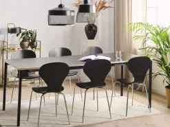 Beliani Ruokapoyta Jatkettava Musta 160/210 X 90 Cm Avis Cheap