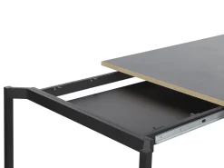 Beliani Ruokapoyta Jatkettava Musta 160/210 X 90 Cm Avis Cheap