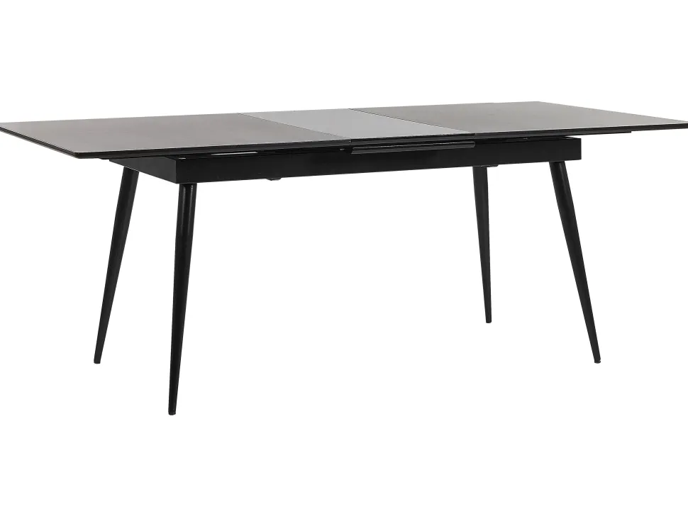 Beliani Ruokapoyta Jatkettava Musta 160/200 X 90 Cm Maldon Best