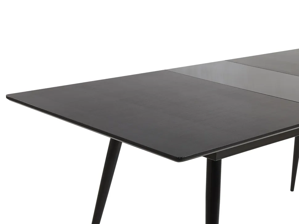 Beliani Ruokapoyta Jatkettava Musta 160/200 X 90 Cm Maldon Best