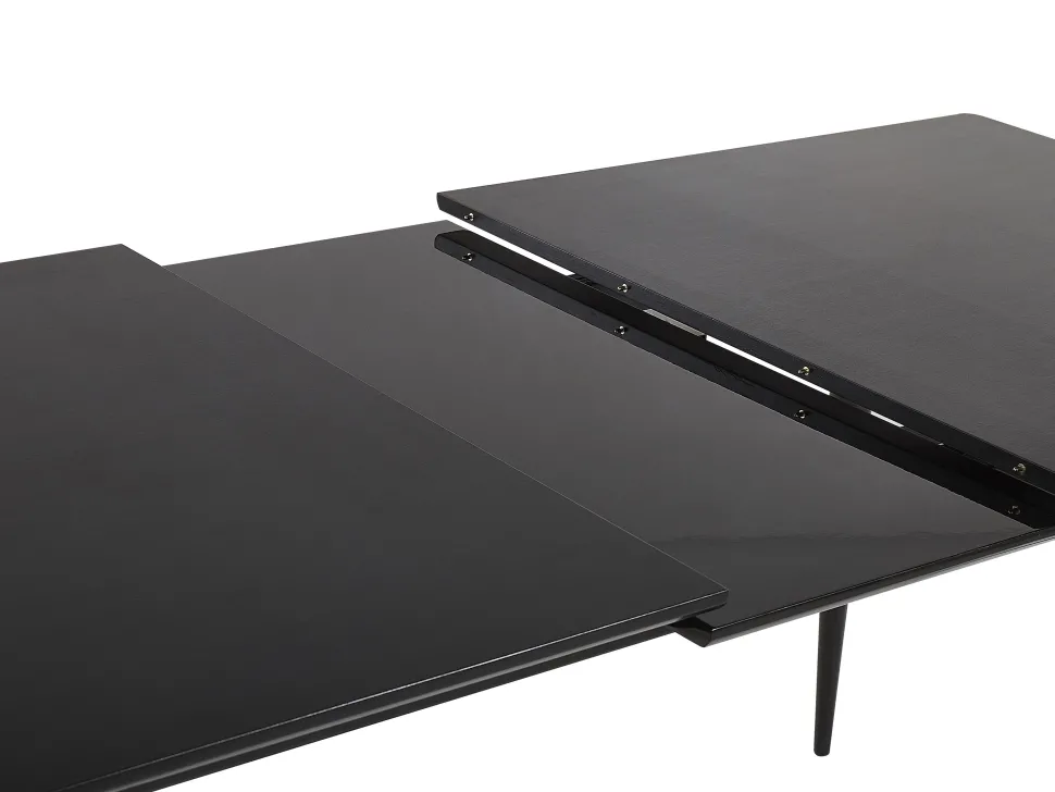 Beliani Ruokapoyta Jatkettava Musta 160/200 X 90 Cm Maldon Best