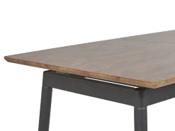 Beliani Ruokapoyta Jatkettava Tumma Puu/Musta 160/200 X 90 Cm California Best