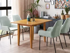 Beliani Ruokapoyta Jatkettava Vaalea Kumipuu 90/120 X 60 Cm Masela Online