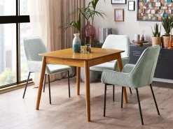 Beliani Ruokapoyta Jatkettava Vaalea Puu 100/130 X 80 Cm Toms New