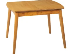 Beliani Ruokapoyta Jatkettava Vaalea Puu 100/130 X 80 Cm Toms New