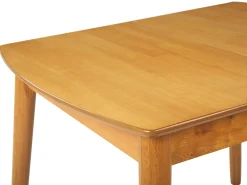 Beliani Ruokapoyta Jatkettava Vaalea Puu 100/130 X 80 Cm Toms New