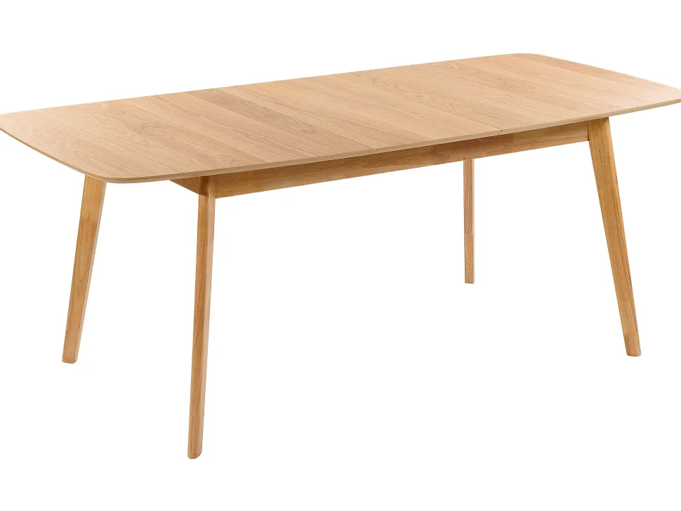 Beliani Ruokapoyta Jatkettava Vaalea Puu 150/190 X 90 Cm Madox Store