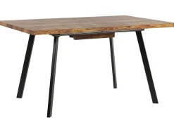 Beliani Ruokapoyta Jatkettava Vaalea Puu/Musta 140/180 X 90 Cm Harlow Best Sale