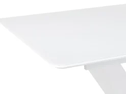 Beliani Ruokapoyta Jatkettava Valkoinen 160/200 X 90 Cm Saltum Outlet