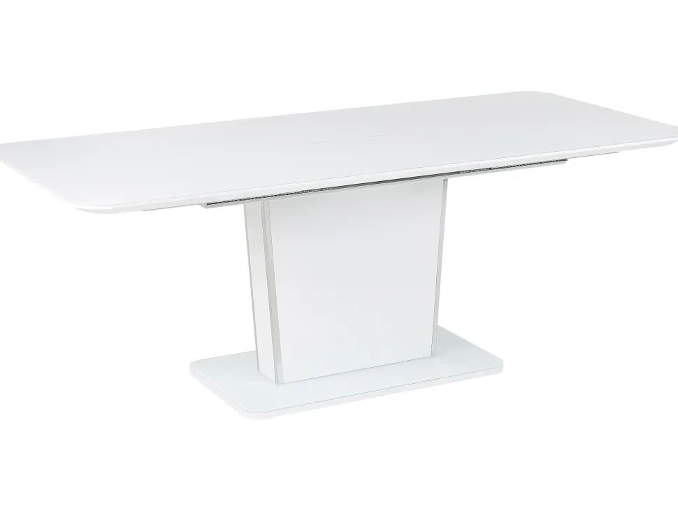 Beliani Ruokapoyta Jatkettava Valkoinen 160/200 X 90 Cm Sunds Best Sale