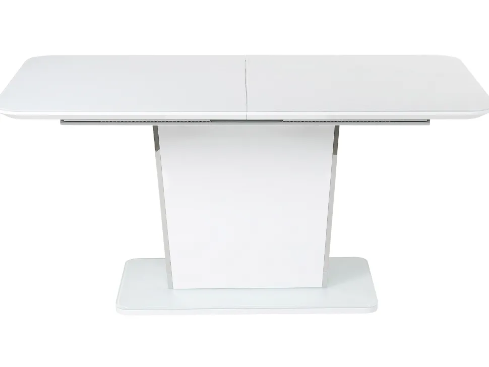 Beliani Ruokapoyta Jatkettava Valkoinen 160/200 X 90 Cm Sunds Best Sale