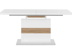 Beliani Ruokapoyta Jatkettava Valkoinen 160/200 X 90 Cm Santana Shop