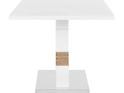 Beliani Ruokapoyta Jatkettava Valkoinen 160/200 X 90 Cm Santana Shop