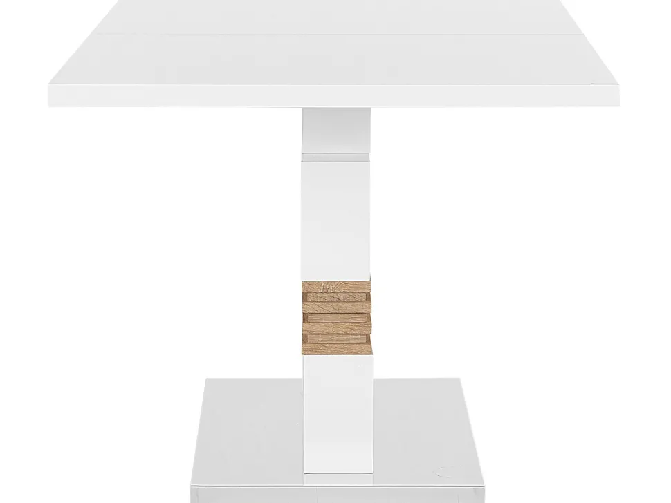 Beliani Ruokapoyta Jatkettava Valkoinen 160/200 X 90 Cm Santana Shop