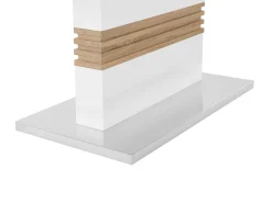 Beliani Ruokapoyta Jatkettava Valkoinen 160/200 X 90 Cm Santana Shop