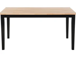 Beliani Ruokapoyta Kumipuu Vaalea Puu/Musta 150 X 90 Cm Georgia Flash Sale