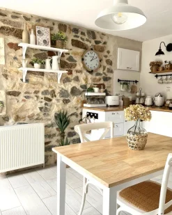 Beliani Ruokapoyta Kumipuu Vaalea Puu/Valkoinen 114 X 68 Cm Georgia Flash Sale