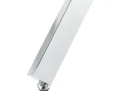 Beliani Ruokapoyta Lasitasolla Metalli Kirkas/Hopea 110 Cm Butler Flash Sale