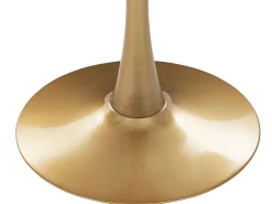 Beliani Ruokapoyta Marmorikuvio Valkoinen/Kulta 90 Cm Boca Clearance