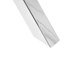 Beliani Ruokapoyta Marmorikuvio Valkoinen/Hopea 160 X 90 Cm Sabrosa Discount