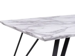 Beliani Ruokapoyta Marmorikuvio Valkoinen/Musta 150 X 80 Cm Molden Sale