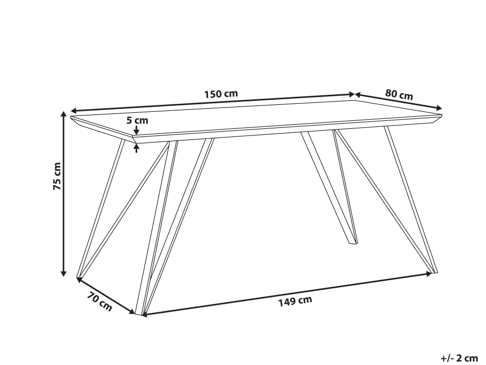 Beliani Ruokapoyta Marmorikuvio Valkoinen/Musta 150 X 80 Cm Molden Sale