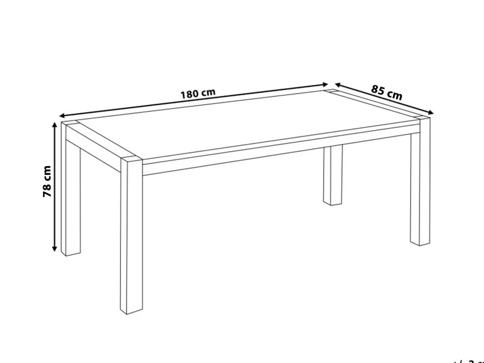 Beliani Ruokapoyta Tammi Tumma Puu 180 X 85 Cm Natura Sale