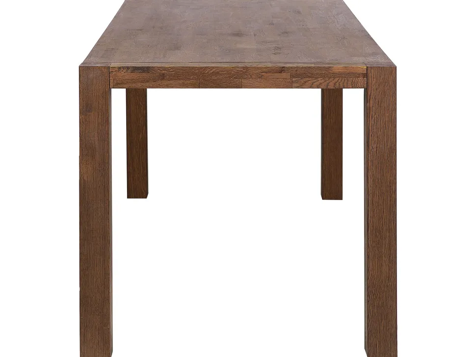 Beliani Ruokapoyta Tammi Tumma Puu 180 X 85 Cm Natura Sale