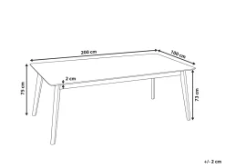 Beliani Ruokapoyta Tumma Puu 200 X 100 Cm Madox Best Sale