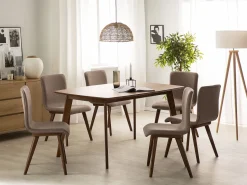 Beliani Ruokapoyta Tumma Puu 150 X 90 Cm Iris Fashion