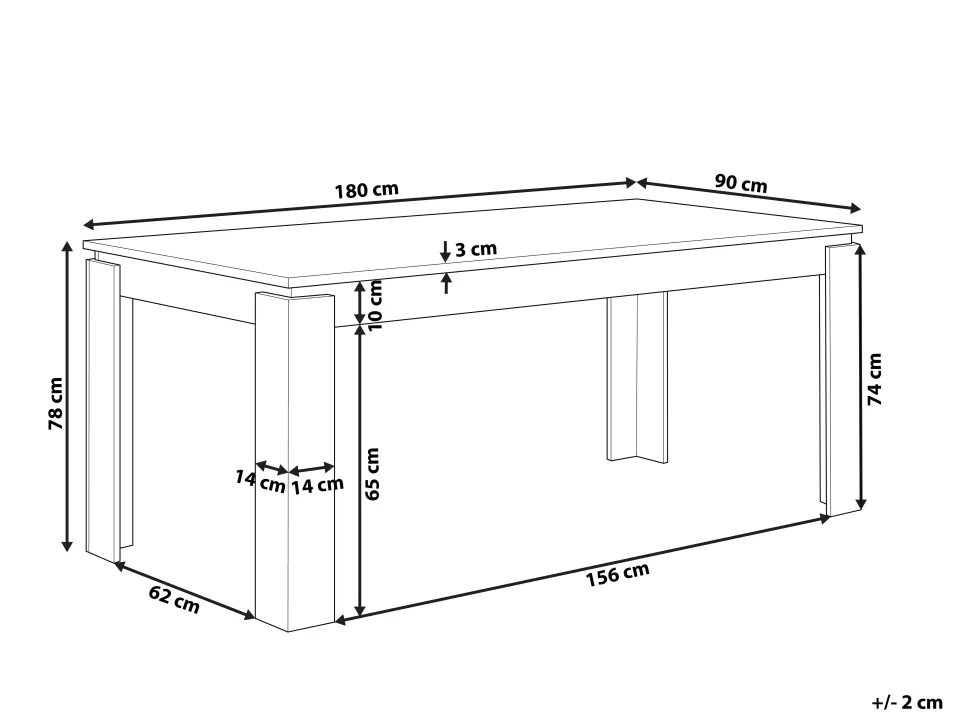 Beliani Ruokapoyta Tumma Puu 180 X 90 Cm Viton Cheap