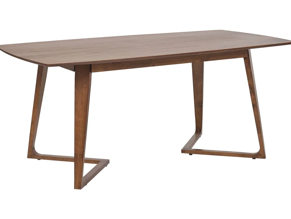 Beliani Ruokapoyta Tumma Puu 180 X 90 Cm Huxter Cheap