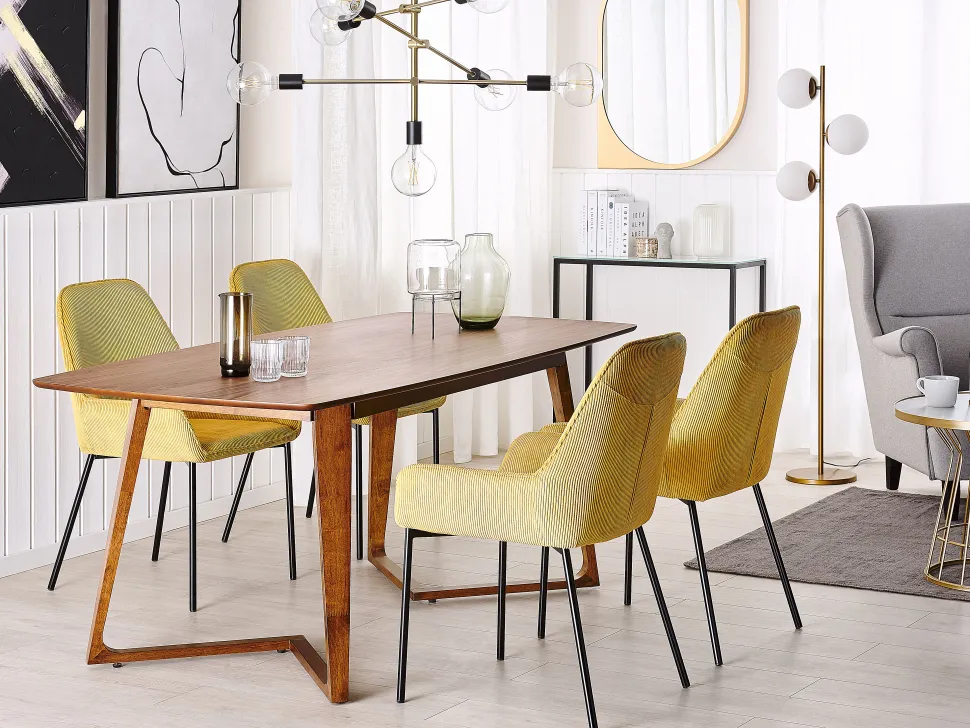 Beliani Ruokapoyta Tumma Puu 180 X 90 Cm Huxter Cheap