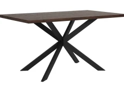 Beliani Ruokapoyta Tumma Puu/Musta 140 X 80 Cm Spectra Store