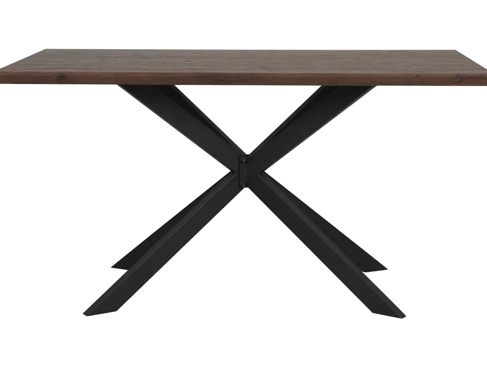 Beliani Ruokapoyta Tumma Puu/Musta 140 X 80 Cm Spectra Store