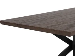 Beliani Ruokapoyta Tumma Puu/Musta 140 X 80 Cm Spectra Store