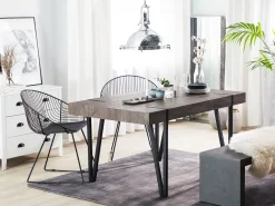 Beliani Ruokapoyta Tumma Puu/Musta 180 X 90 Cm Adena Cheap