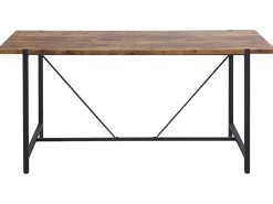 Beliani Ruokapoyta Tumma Puu/Musta 160 X 80 Cm Saritas Clearance