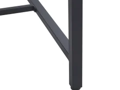 Beliani Ruokapoyta Tumma Puu/Musta 160 X 80 Cm Saritas Clearance