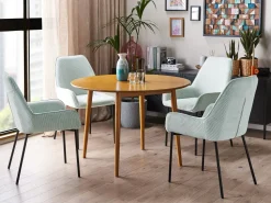 Beliani Ruokapoyta Vaalea Puu 110 Cm Radan Outlet