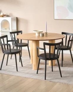 Beliani Ruokapoyta Vaalea Puu 120 Cm Orin Cheap