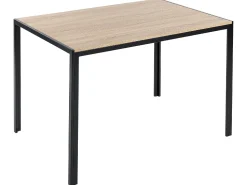 Beliani Ruokapoyta Vaalea Puu/Musta 120 X 80 Cm Newfield Discount