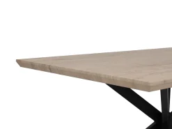 Beliani Ruokapoyta Vaalea Puu/Musta 140 X 80 Cm Spectra Best Sale