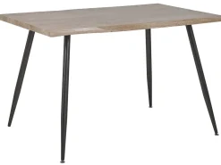 Beliani Ruokapoyta Vaalea Puu/Musta 120 X 80 Cm Luton Online