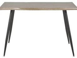 Beliani Ruokapoyta Vaalea Puu/Musta 120 X 80 Cm Luton Online