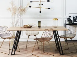 Beliani Ruokapoyta Vaalea Puu/Musta 180 X 90 Cm Graham Cheap