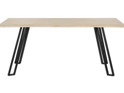 Beliani Ruokapoyta Vaalea Puu/Musta 180 X 90 Cm Graham Cheap