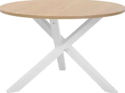 Beliani Ruokapoyta Vaalea Puu/Valkoinen 120 Cm Jacksonville Best